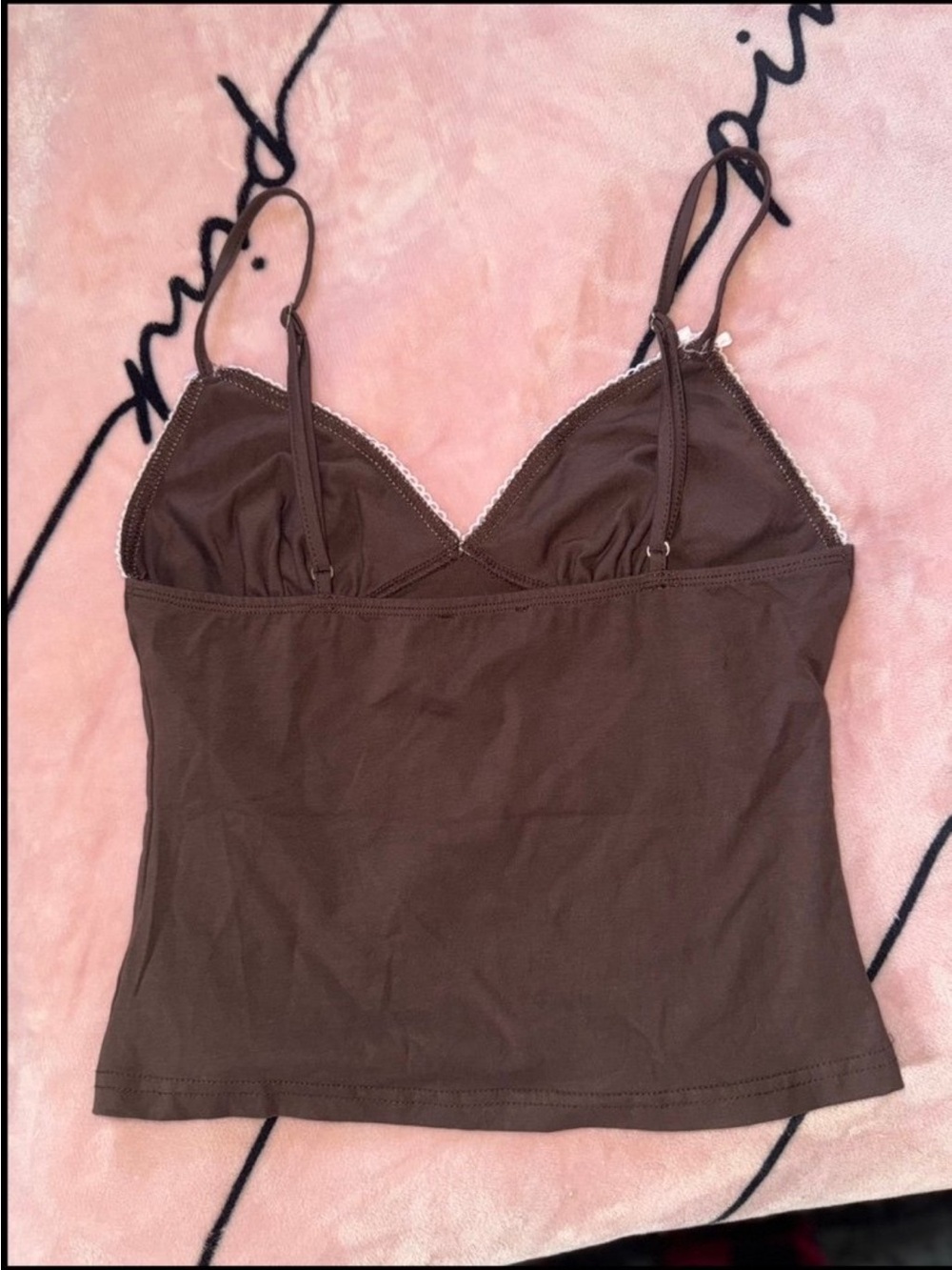 Edikted Brown and Pink Top w Bows Sz Small - Picture 5 of 7